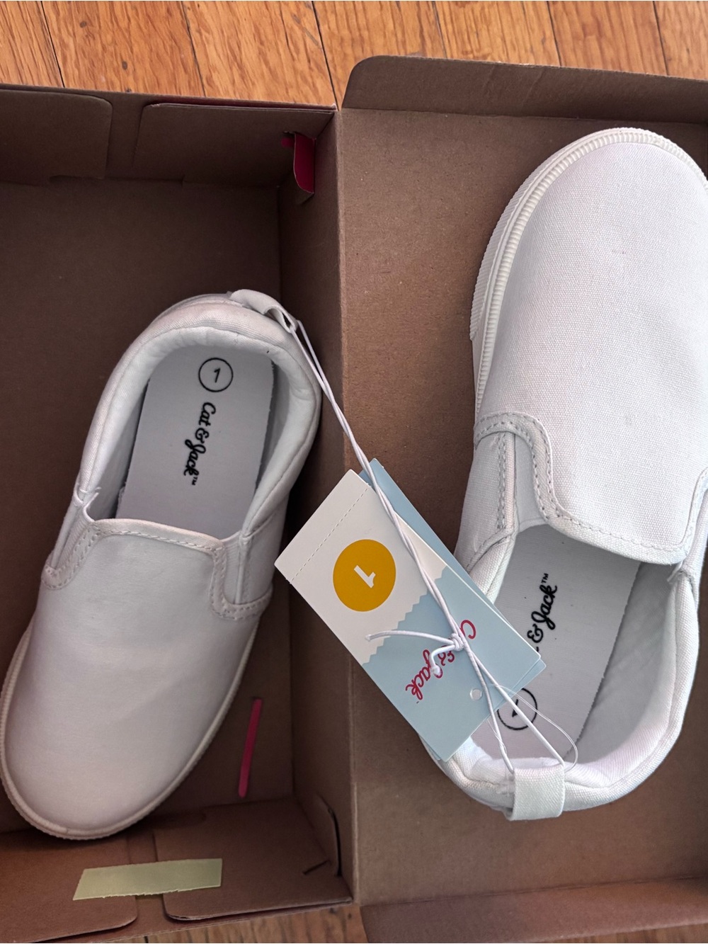 Cat & Jack White Kids Slip-On Canvas Sneakers